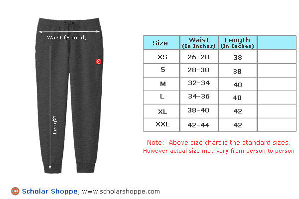 Size Chart  Track Pants  Plan B