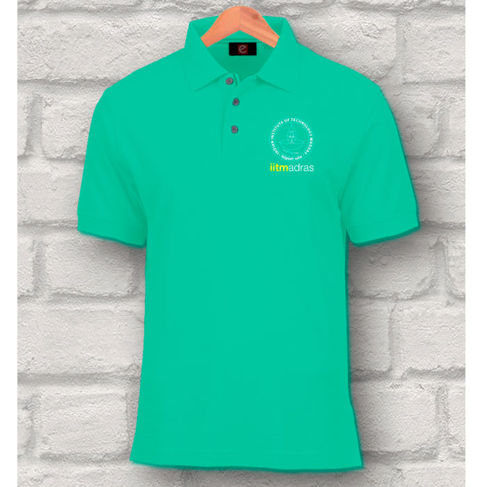 IIT Madras T Shirt Polo - Green - Scholar Shoppe for IIT Madras