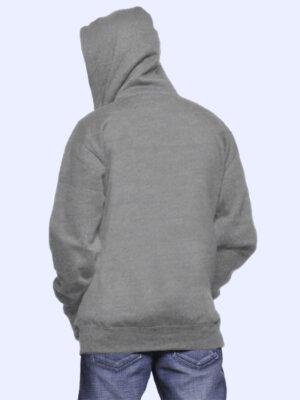 hoodie with zip grey