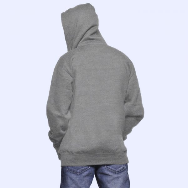 hoodie with zip grey