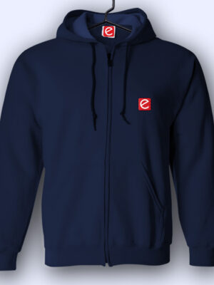 hoodie with zip navy