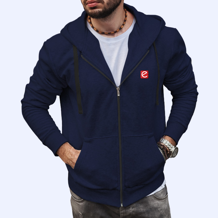 Hoodie - with zip - Navy Blue colour buy online from - ScholarShoppe