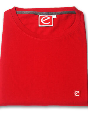 Round Neck T Shirt Cotton - Red