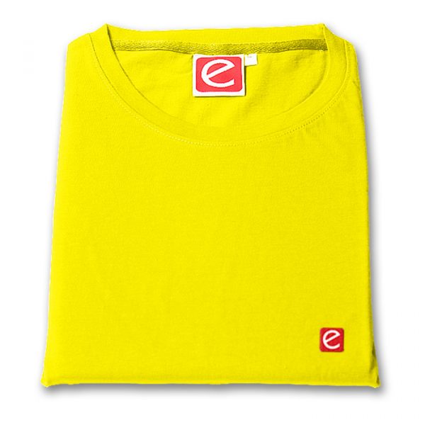 round neck t shirt yellow