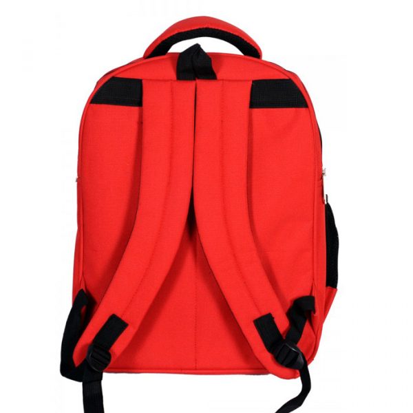 school bag red