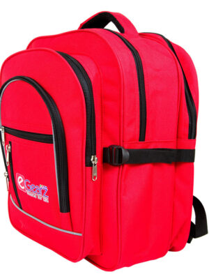 school bag red