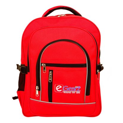 school bag red