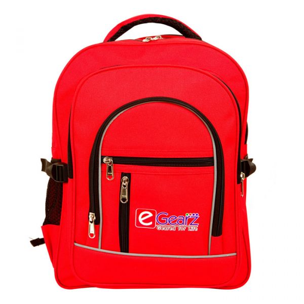 school bag red