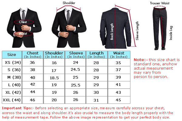 size chart blazer