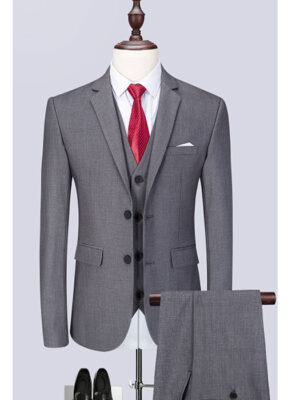 Blazer Suits - Grey, (1 Coat, 1 Pant & 1 Shirt)