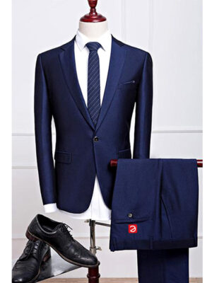 Blazer Suits - Navy Blue, (1 Coat, 1 Pant & 1 Shirt)