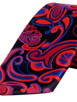 formal tie black and red