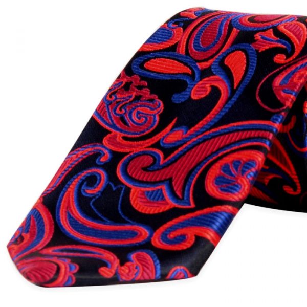 formal tie black and red