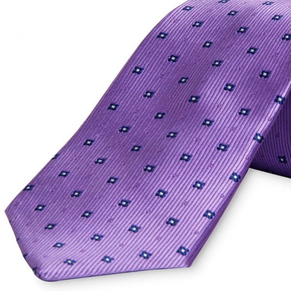 formal tie violet dots