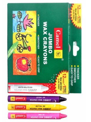 Camlin-Wax Crayons- 12 Shades - Jumbo
