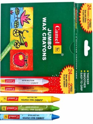 Camlin-Wax Crayons-24 Shades - Jumbo