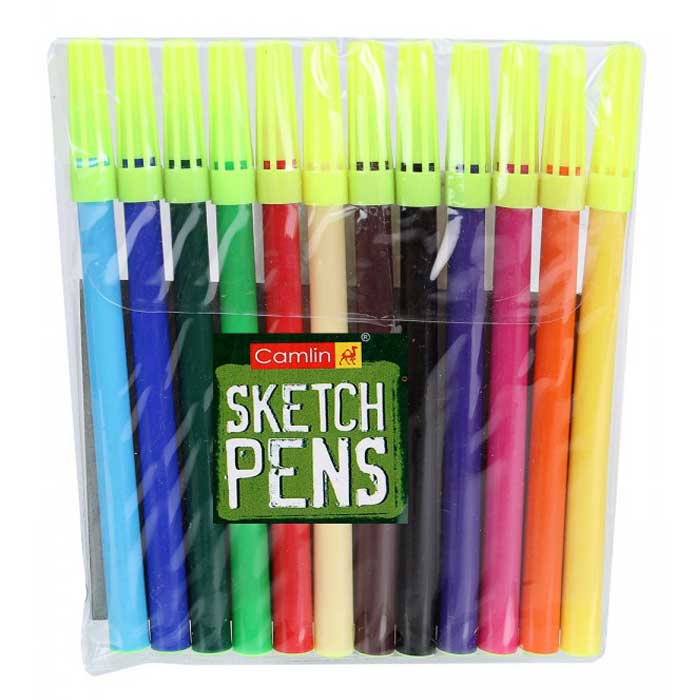 Camlin Sketch Pens  12 Shades  ScholarShoppe