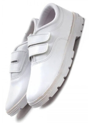 Liberty School Shoes - Velcro - White
