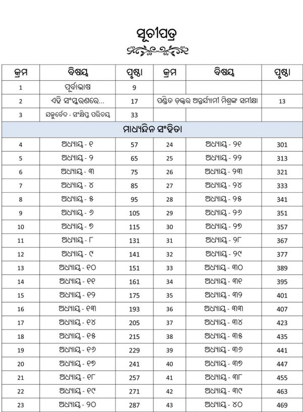 yajur veda odia